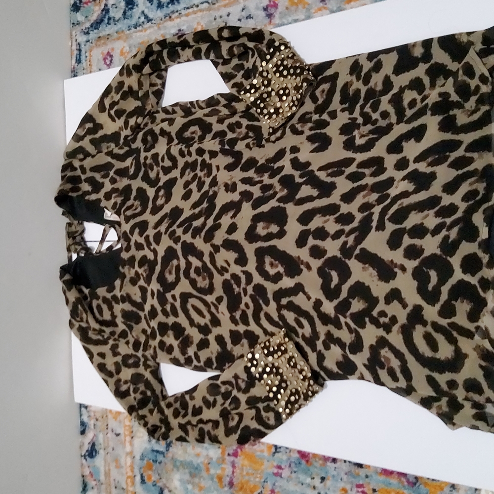 A'GACI leopord print tunic dress